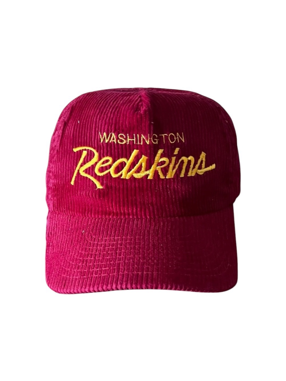 Vintage Washington Commanders Sports Specialties Corduroy Hat The Cord Zip Back‎